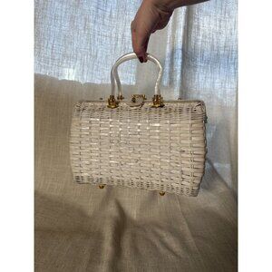 Vintage Woven Basket Purse – Cottagecore Fairycore Boho Chic Handmade Look Natur